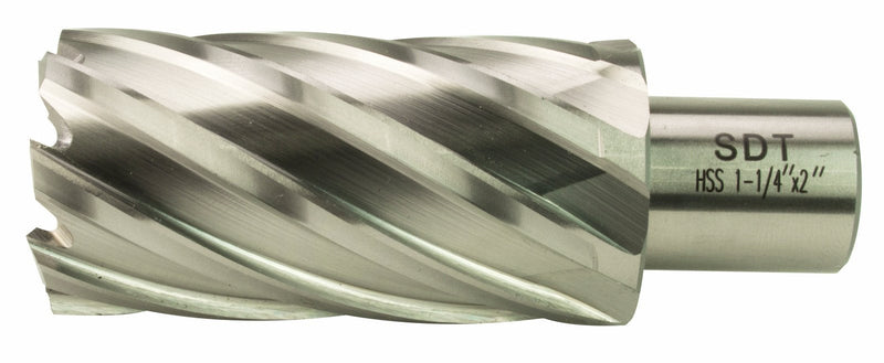 Steel Dragon Tools 1-1/4" x 2" High Speed Steel Annular Cutter with 3/4" Weldon Shank