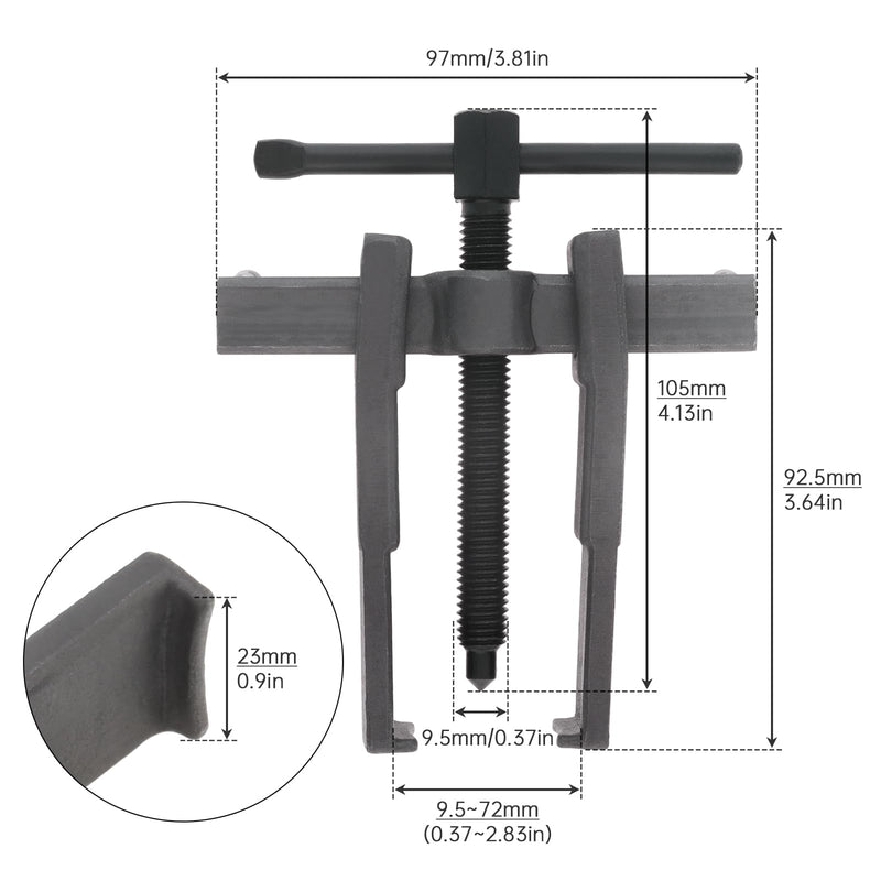 2 Jaws Gear Puller, Adjustable Bearing Puller Gears, Internal External Removal Tool for Pulleys Flywheels Bearings Gears (3 INCH) 3 INCH
