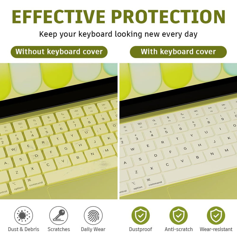 Glow in The Dark Keyboard Cover Skin for MacBook Neo 13 Inches A18 Pro | Glow at Night for Easy Typing, Silicone, US/ANSI Layout, Anti-Spill Dust Proof, Luminous Keyboard Protector Accessories White