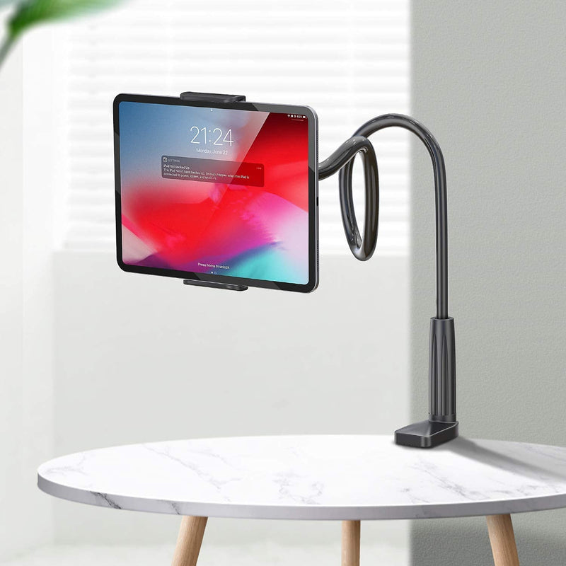 WixGear Tablet Holder Mount, Gooseneck Tablet Stand, Tablet Holder for Table Top, Holder for Bed Couch Stand, Compatible with iPads, Samsung Galaxy Tablets, Amazon Fire HD and More