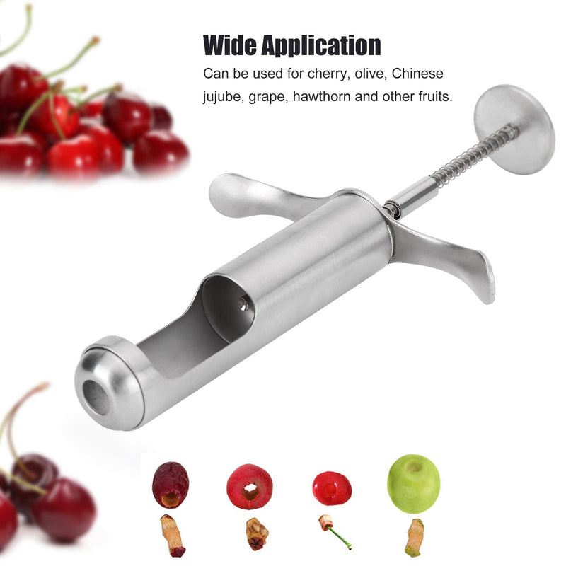 Cherry Pitter, Stainless Steel Fruit Pit Remover for Cherry Jam, Cherries Corer Pitter Tool for Home Kitchen, Pear, Cherry, Jujube and Red Date