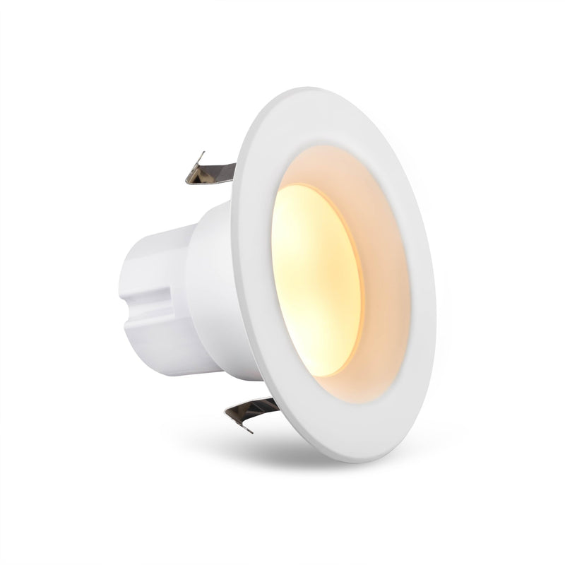 Westgate TC-RDPS4-10W-RGBW-WIFI 4 Inch Round LED Trim Downlight, 10W, White Finish - Compatible with Alexa, Works with Google, Ceiling Light, Multi CCT from 2700K to 5000K