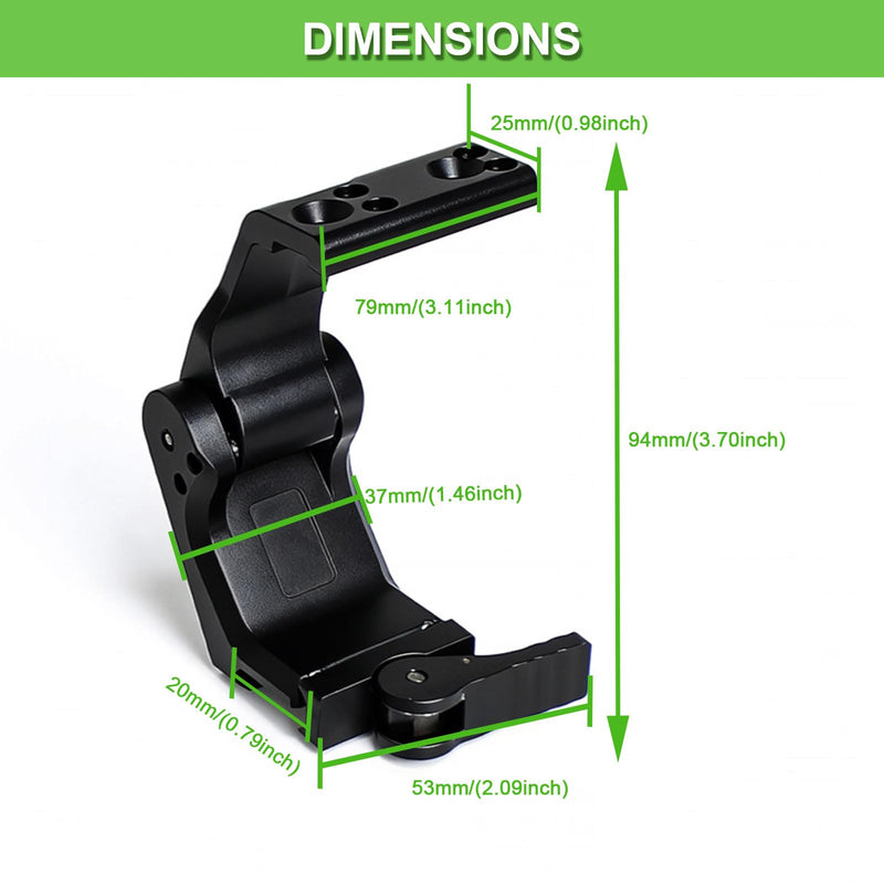 Tactical Flip-to-Center FTC Magnifier Mount with Fast QD Lever - 2.26 inch Optical Centerline Height,Aluminum Flip Up Optics Mounts Fits 20mm Picatinny Rail,Compatible G33 G43 G45 G23 G30 3x 4x 5x
