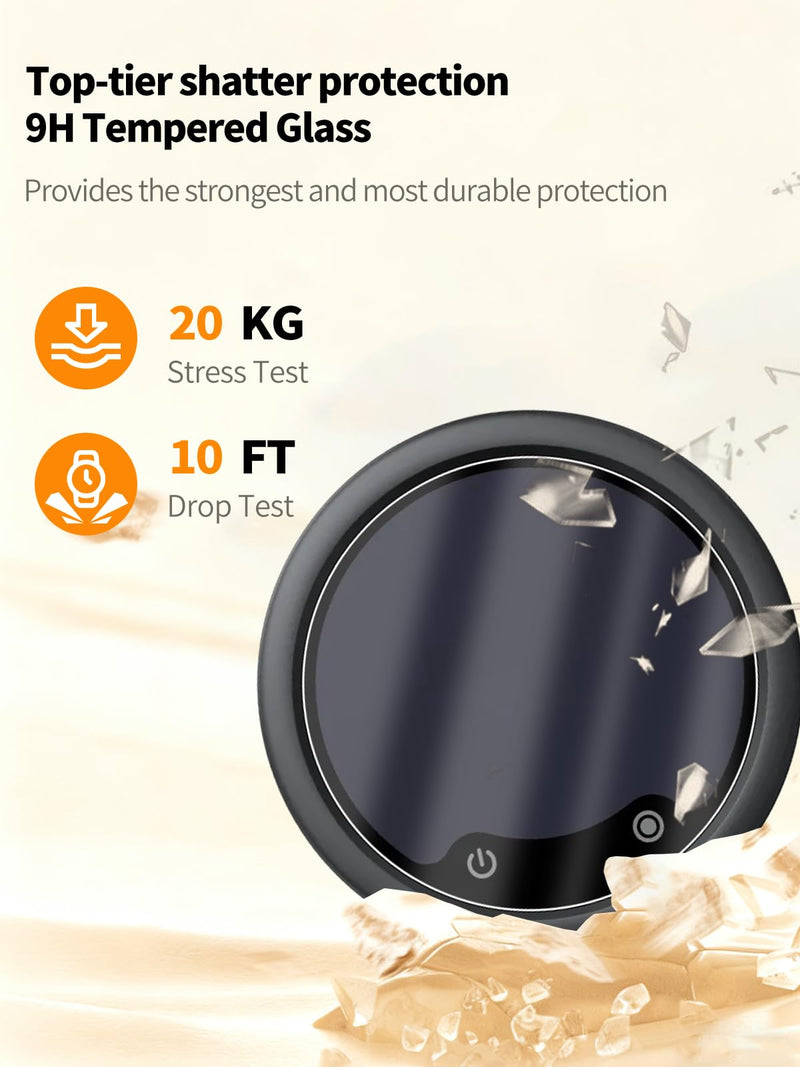 Screen Protector for Insta360 Mic Pro, 2 Pack Transmitter Tempered Glass & 2 Pack Receiver Film, HD Clear Anti-Scratch Bubble Free