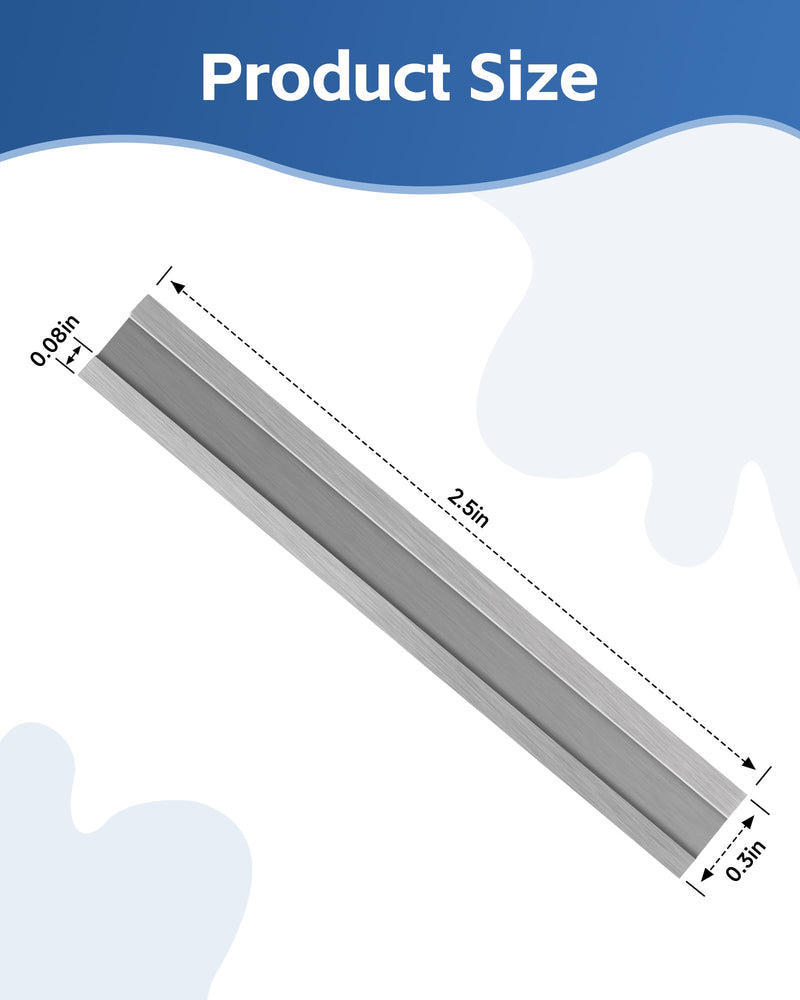 2.5" Carbide Paint Scraper Blades, Double-Edged Reversible Replacement Tungsten Steel Blades, Fit for 2.5in scraper, for Removing Paint, Wood, Glue and Grout - 2pcs 2.5"