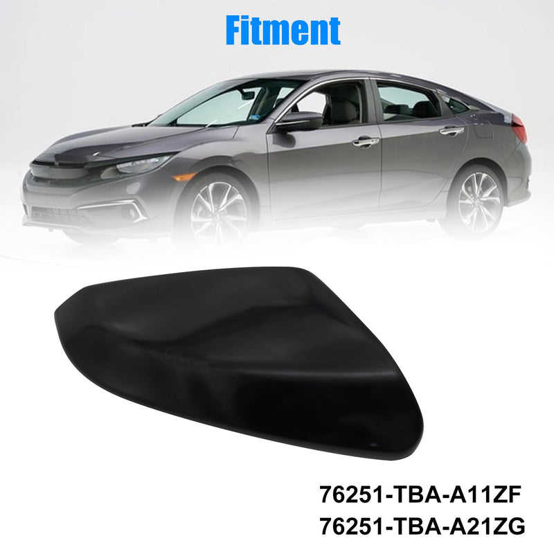 Priprilod Right Passenger Side Mirror Cap Cover Compatible With Honda Civic 2016 2017 2018 2019 2020 2021 Glossy Black 76201-TBA-A11ZF 76201-TBA-A21ZG