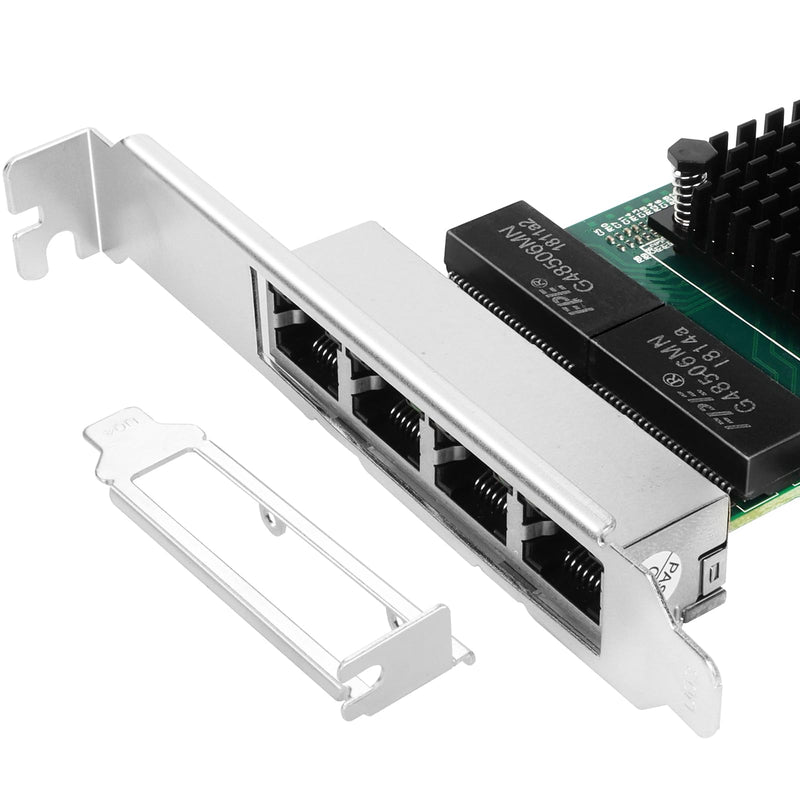 Vogzone 1Gb PCI-E NIC Network Card for Broadcom BCM5719-4P,10Mb/100Mb/1GbE Copper Quad RJ45 Ports, with Broadcom BCM5719 Chip,1GbE PCI Express 2.0 X4 Ethernet Adapter Support Windows/Linux/VMware BCM5719-4P-1G(4*RJ45)