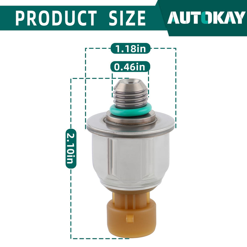 AUTOKAY 1845428C92 ICP Fuel Injection Pressure Sensor with Pigtail Kit Fits for Ford Excursion F250 F350 F450 F550 E350 E450 Super Duty Powerstroke Diesel 6.0L VT275 VT365 2004-2010