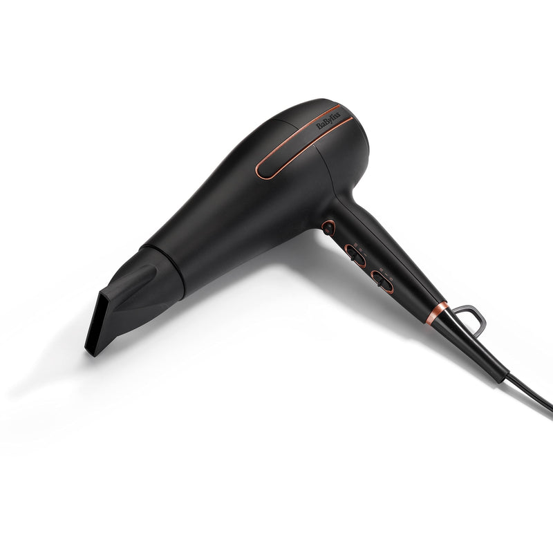 BaByliss Super Power Hair Dryer - Ultra-Fast 2400W Air Flow, Ionic Frizz-Control, Salon-Grade AC Motor, 3 Heat & 2 Speed Settings, Black, 5240U Single