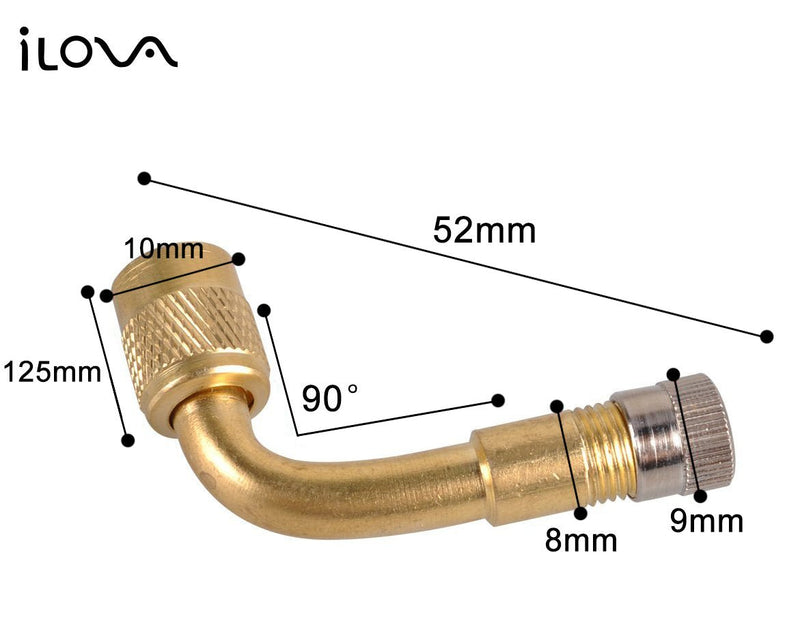 90 Degree Tyre Valve Extension Adaptor for Car Motorcycle Bike Scooter 2 Pack Universal Extenders