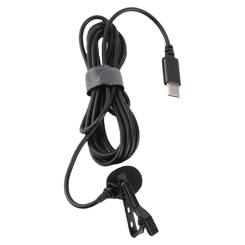 USB C Lavalier Microphone for Smartphone Recording, Wired Lapel Mic with Noise Reduction, Plug & Play Clip On Interview Mic for Video Online Class Game Live Streaming, Compact
