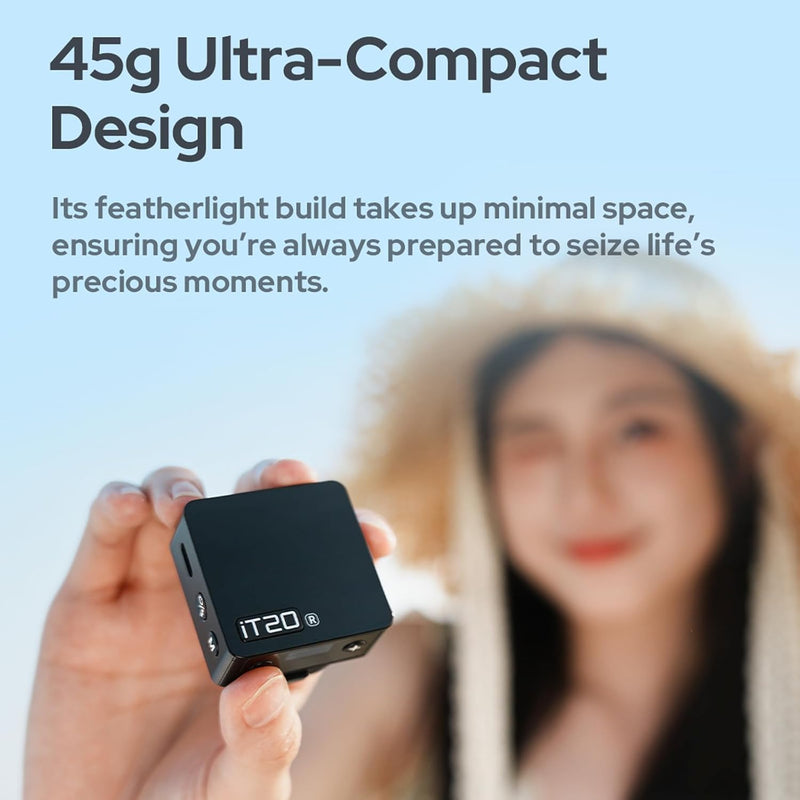Godox iT20R Mini TTL Flash with MA01 Magnetic Mount for Ricoh GR III Series | Compatible with Ricoh GR III, GR IIIx and HDF Models, 700+ Full-Power Flashes, 1.5s Recycle Time, USB-C Charging and Filters