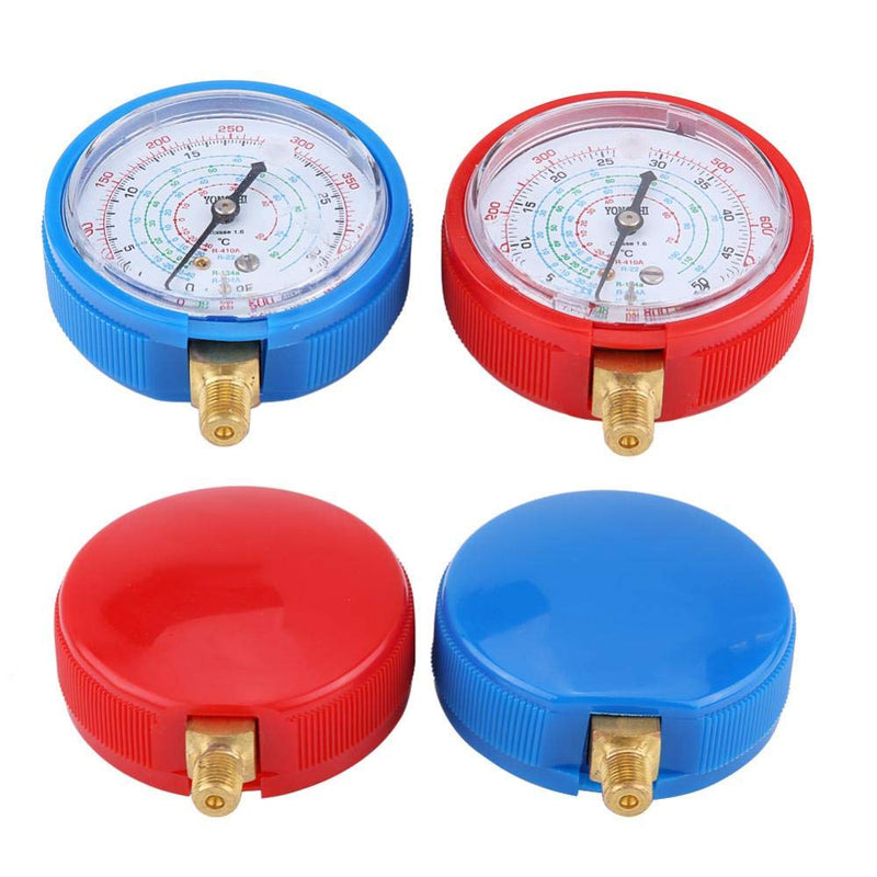 Refrigerant Gauge,One Pair of Refrigerant Low and High Pressure Gauges 11.2mm Fit for Air Conditioner R410A R134A R22 PSI KPA