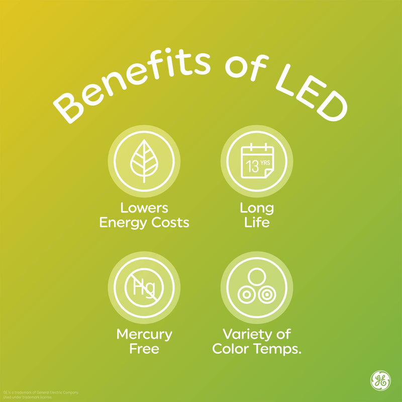 GE Refresh LED Light Bulbs, 60 Watt Eqv, Daylight, Decorative Bulbs, Small Base (8 Pack)