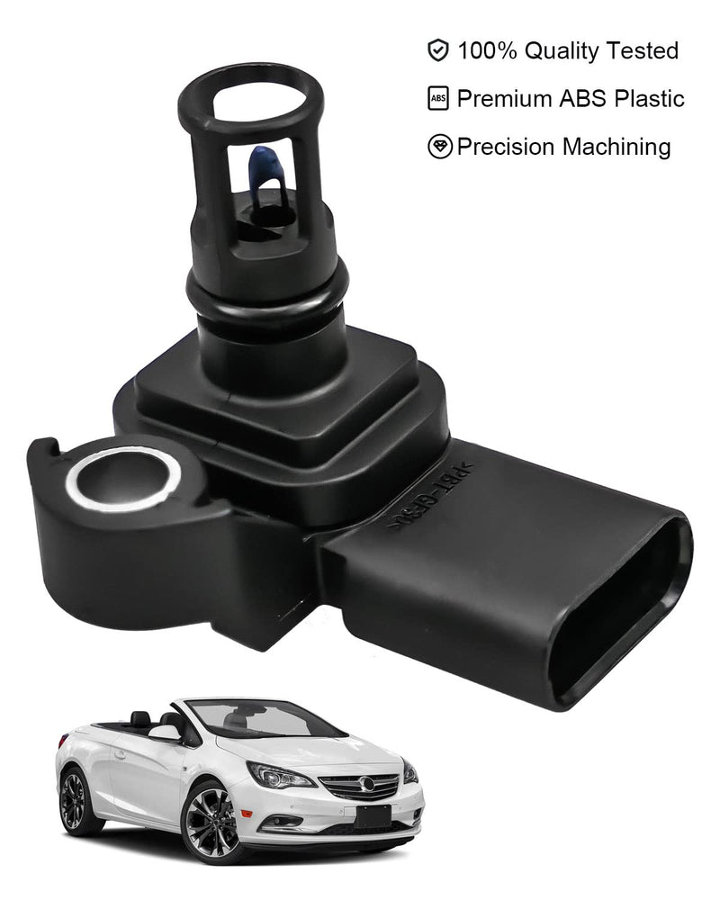 Intake Air Pressure and Temperature Sensor Replace 12681993 Fit for Chevy Equinox Cruze Malibu Silverado GMC Terrain Sierra Buick Cascada Encore 2016-2022 Replace 225-1174 12670600 5S15725