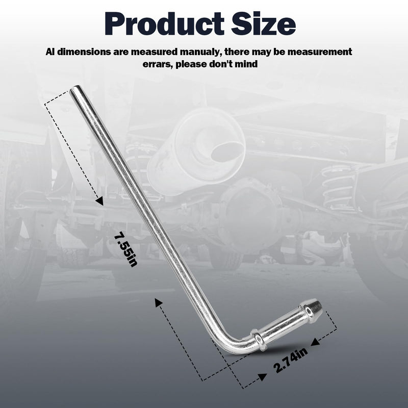 90° Bend Universal Exhaust Hanger Rods Fit for Wide Range of Exhaust Pipes 8 Inch Weld Bracket Kit- 4 Pack