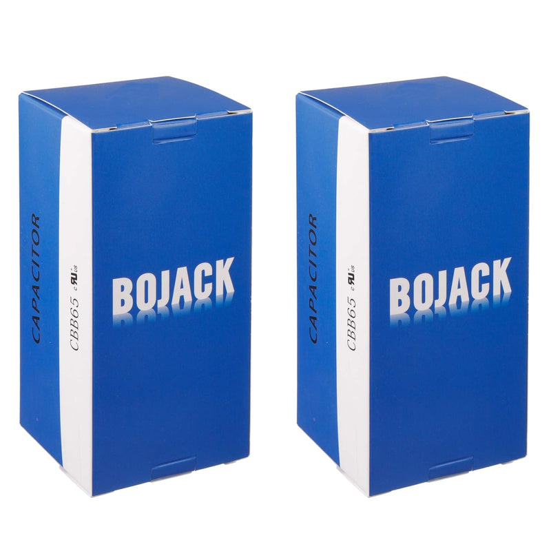 BOJACK 2 Pcs 35+5uF 35/5 MFD ±6% 370V/440V CBB65 Dual Run Circular Start Capacitor for AC Motor Run or Fan Start or Condenser Straight 35+5uF 2PCS