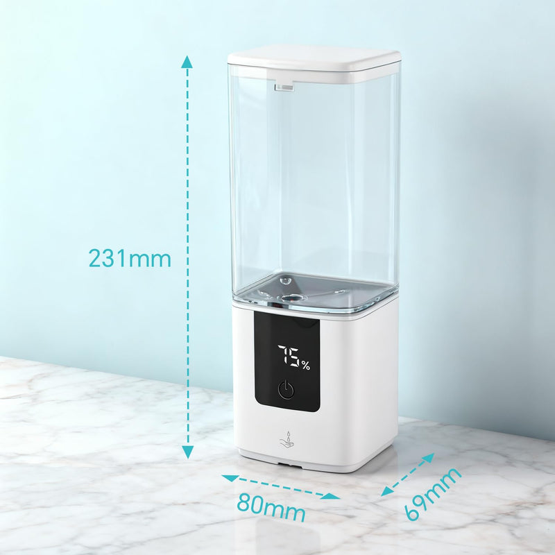 LAOPAO Automatic Soap Dispenser Wall Mount Rechargeable Liquid Soap Pump for Kitchen, Touchless Soap Dispenser for Dish/Hand/Shower Soap, Home & Commercial, 540ml, White