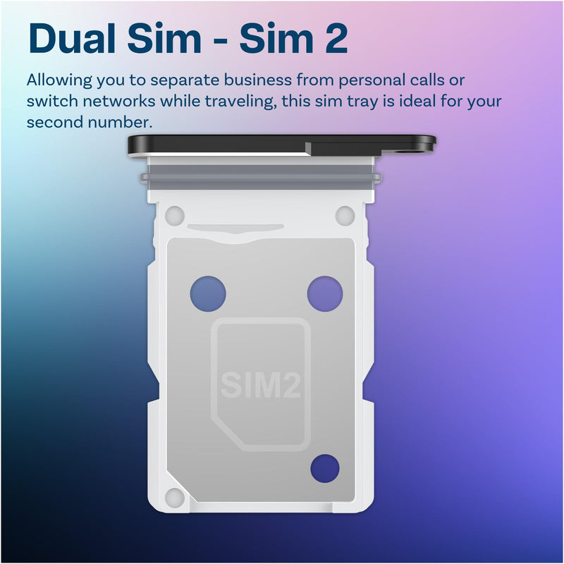 MMOBIEL Dual SIM Card Tray Compatible with Samsung Galaxy S26 Ultra – Slot Tray Holder – Dual SIM Card Holder Replacement – Incl. Removal Tool and Waterproof Rubber Ring - Black