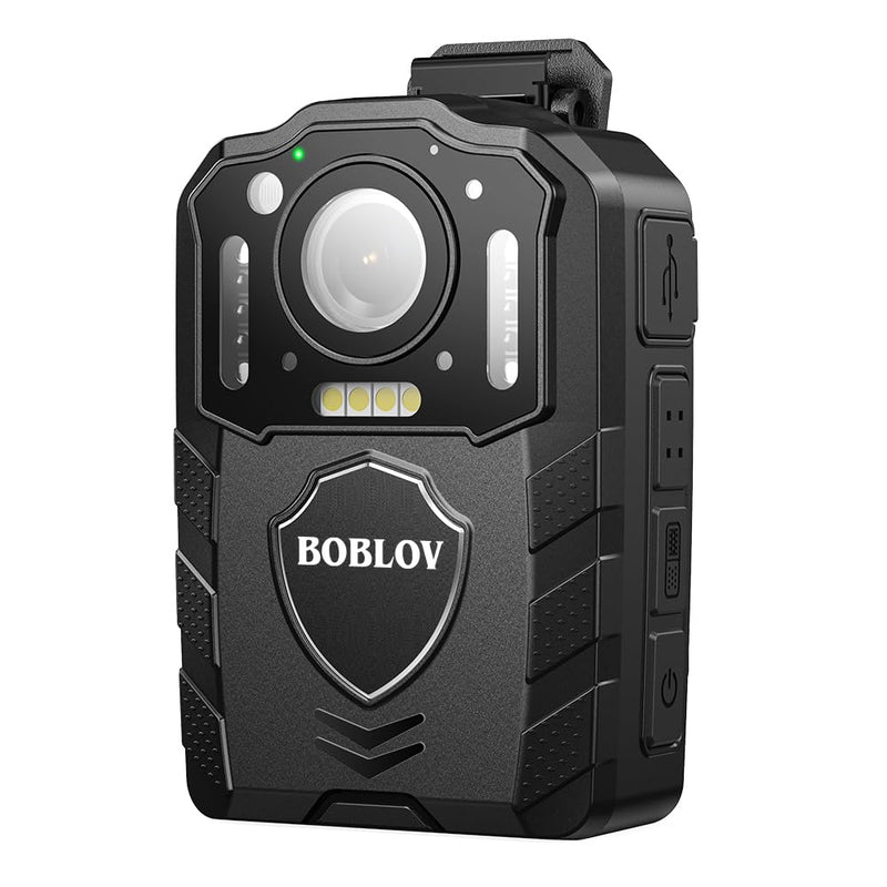 BOBLOV KJ25 128GB Body Camera, 3000mAh with 10-13Hrs Recording, Affordable Body Cam with Night Vision, External TF Card with Exchange for Hiking, Delivery, Law Enforcement(128GB)