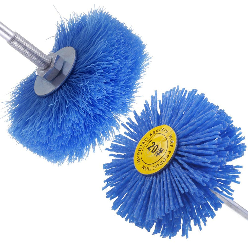 7 Pack Abrasive Nylon Wheel Brush for Drill with 1/4" Shank, (80 120 180 240 320 400 600 ) Grits, Nylon Abrasive Wheel Perfect for Removal of Rust/Corrosion/Paint