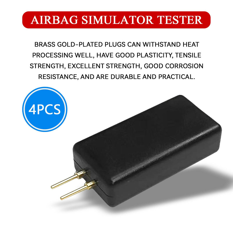 Car SRS Airbag Bypass Resistor, 12V Airbag Simulator Tester Tool for Auto Device Detection, Universal 2-Pin Air Bag Diagnostic Scanner Inspection Instrument for Fault Finding and Repair (4PCS) 4Pcs