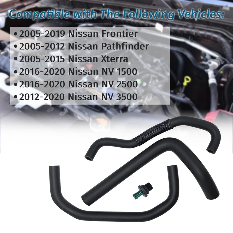 3PCS Breather Hoses with PCV Valve Compatible with Nissan Frontier Pathfinder Xterra NV 1500 2500 3500 Replace 11823-EA20A 11826-ZL80B 11826-EA200 11810-6N202