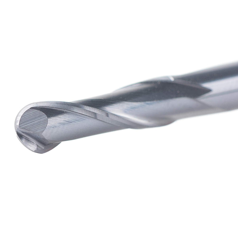 SpeTool 5Pcs Ball Nose Router Bits 1/8" Cutting Diameter Milling Tool HRC55, 1/8" Shank Up Cut Spiral CNC Tool D1/8"