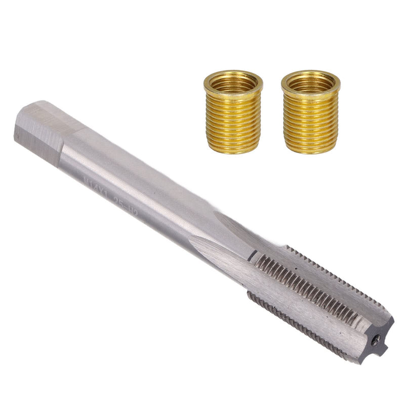 Spark Plug Thread Repair kit, M12x1.25 Inserts and M14x1.25 Tap Stainless Steel Thread Repair Tool for Automotive Engine
