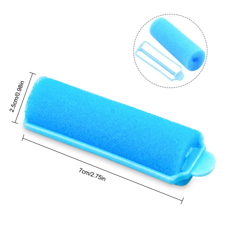 36 Pieces Foam Sponge Hair Rollers, Soft Curlers for Short Hair, Mini Roll Curl Artifact, Hair Styling Curlers for Women and Girls DIY Hairdressing, 20mm (Pink, Yellow, Blue) 36pcs 2cm