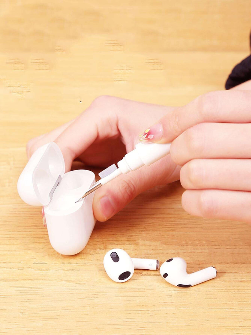 3-in-1 Wireless Earphone Cleaning Kit, Portable Earbud Cleaner Tool for Headphones, Charging Cases and Small Device Crevices