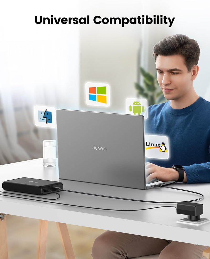ORICO External Hard Drive Enclosure for 3.5 2.5 Inch SATA SSD HDD, up to 20TB Capacity, USB 3.2 Gen 1 High Transmission Speed, UASP and Trim Enabled, Compatible with WD Seagate Toshiba Samsung USB 3.2 Gen 1 Type-B