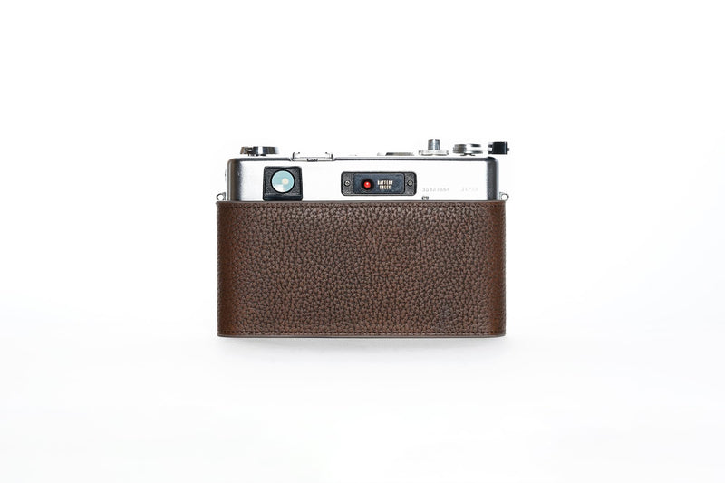 Electro 35 GSN Case, Handmade Genuine Real Leather Half Camera Case Bag Cover for Yashica Electro 35 GSN Film Camera With Hand Strap (Coffee) Coffee