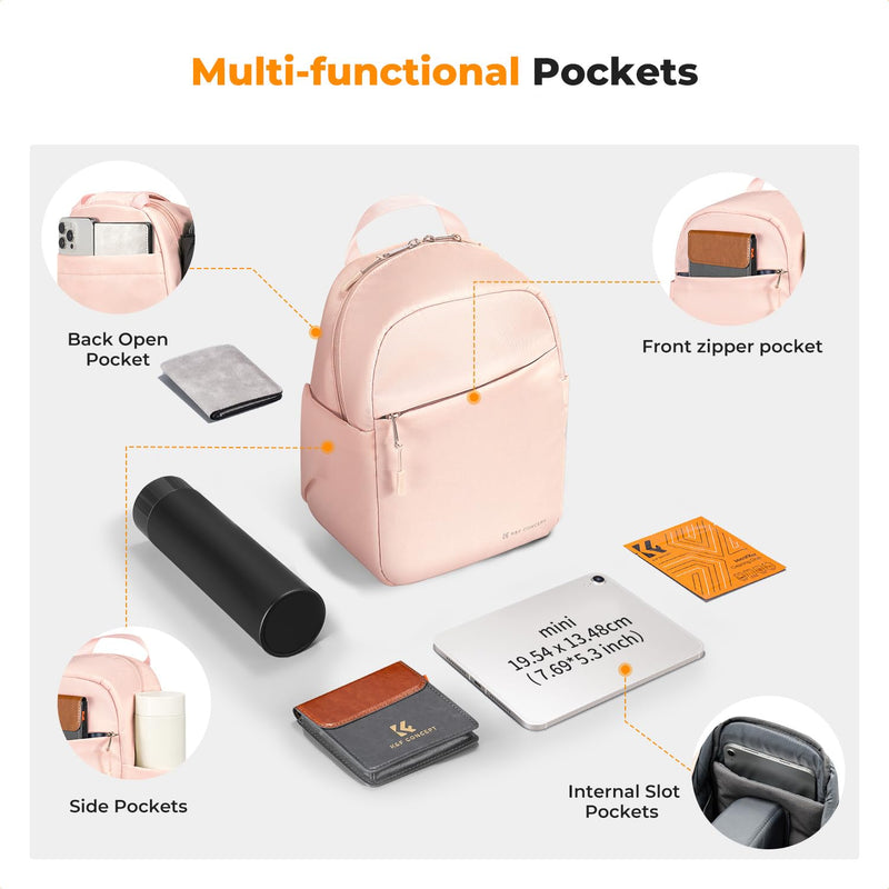 K&F CONCEPT Camera Sling Bag, Compact Crossbody Bag for DSLR Mirrorless | Lightweight Fabric, with Tripod Holder, Quick Access & Custom Dividers, Men & Women, for Sony Canon Nikon, Pink, BS06 Sling Bag-5L