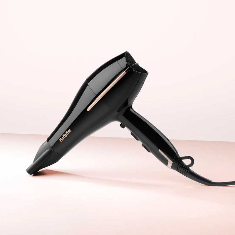  [AUSTRALIA] - BaByliss Salon Pro Hair Dryer - Powerful 2200W Blow Dryer, AC Professinal Motor, Ionic Frizz-Control, 3 Heat & 2 Speed Settings, Black, 5552U Single