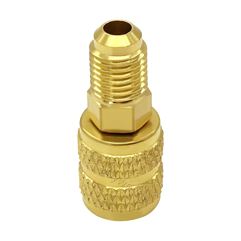 Joywayus 1/4" SAE Male to 5/16" SAE Female Flare Swivel Port Straight Adapter For R410A Mini Split HVAC System (Pack of 2)