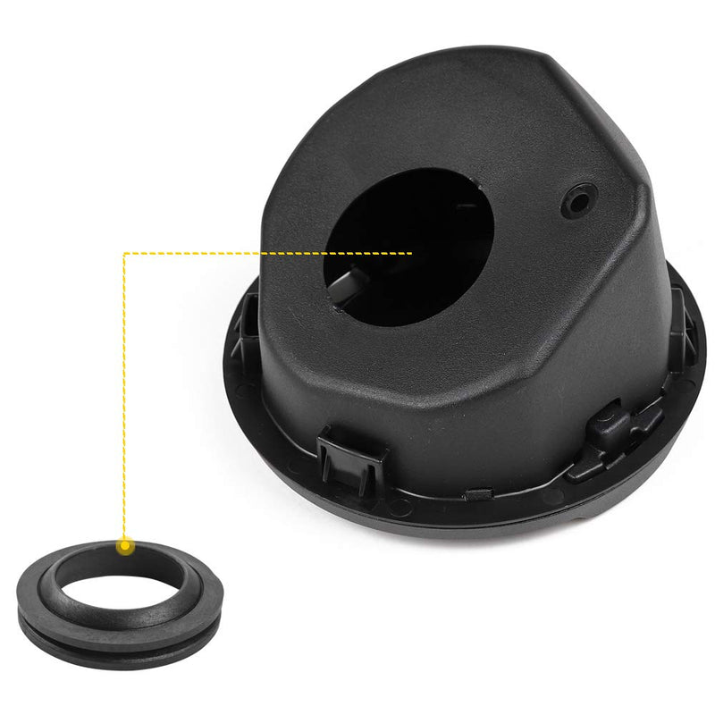Savadicar Gas Cap Cover, Fuel Tank Door Compatible with 2018-2025 Jeep Wrangler JL JLU 4xe 2/4 Door, ABS + Aluminum Alloy Construction, Exterior Accessories, Black JL-Black
