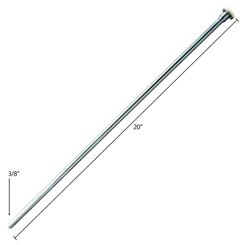 Westbrass D124-11 3/8" x 20" Brass Flat Head Toilet Riser Supply Line, Antique Copper 1 Pack