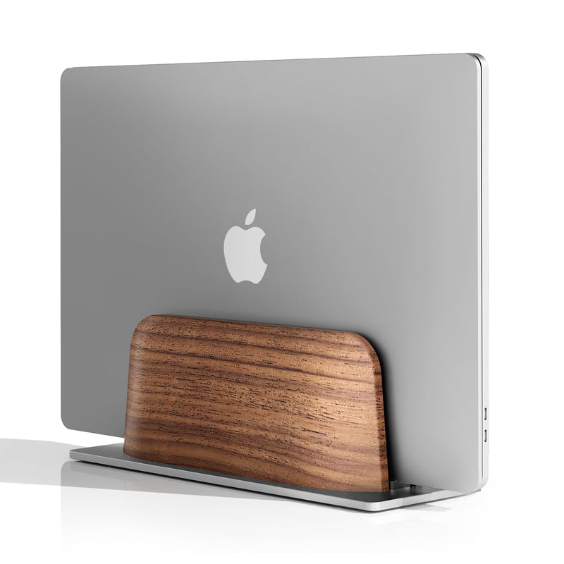 UPERGO Wooden Vertical Laptop Stand, Desk Tray and Headphone Stand