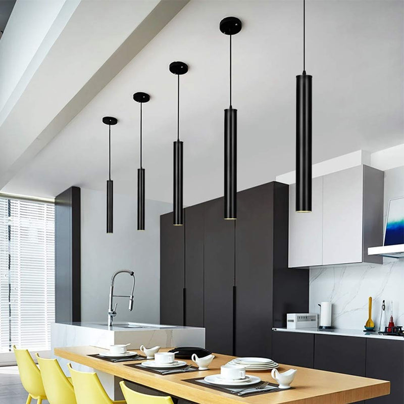 110V 12w 3000k Dia 5CM L40CM Tube LED COB Modern Pendant Lights Spot Light Downlight Hanging Lamp for Kitchen Island Dining Room Bar Counter Shop