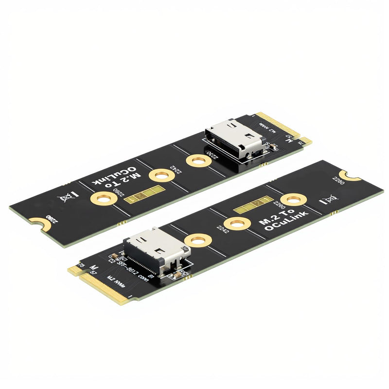 RGEEK M.2 NVME to OCuLink SFF-8612 Adapter, PCIe 4.0 x4 64Gbps | OCuLink SFF-8611 4i Host Adapter, for eGPU GPU External Graphics Cards and M.2 NGFF SSD 2280 2260 2242