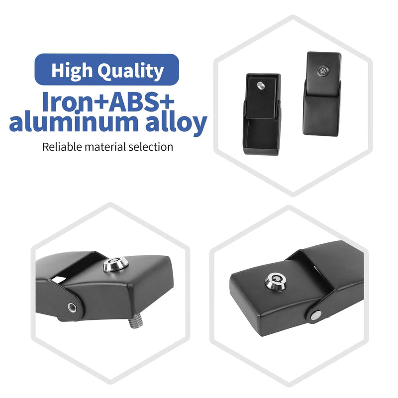 RT-TCZ for Jeep Wrangler Hood Latches Catch Kit with Lock for Jeep Wrangler JK JKU JL JLU Gladiator JT 2007-2024 Black Exterior Accessories 2pcs