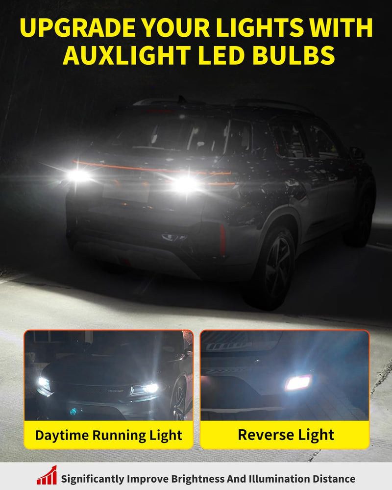 AUXLIGHT 1157 LED Bulbs 54-SMD 300% Super Bright 2057 2357 7528 1016 1034 LED Light Replacement for Car Truck Backup Reverse Brake Tail Turn Signal Lights, Xenon White(Pack of 6) 1157/ 2057/ 2357
