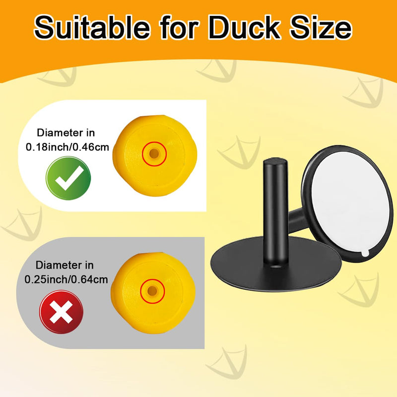 20Pcs Duck Holder for Jeep Dash,Rubber Ducks Plugs for Jeep Wrangler,Dashboard Plastic Duck Mounts,Black (Excluding Rubber Ducks)