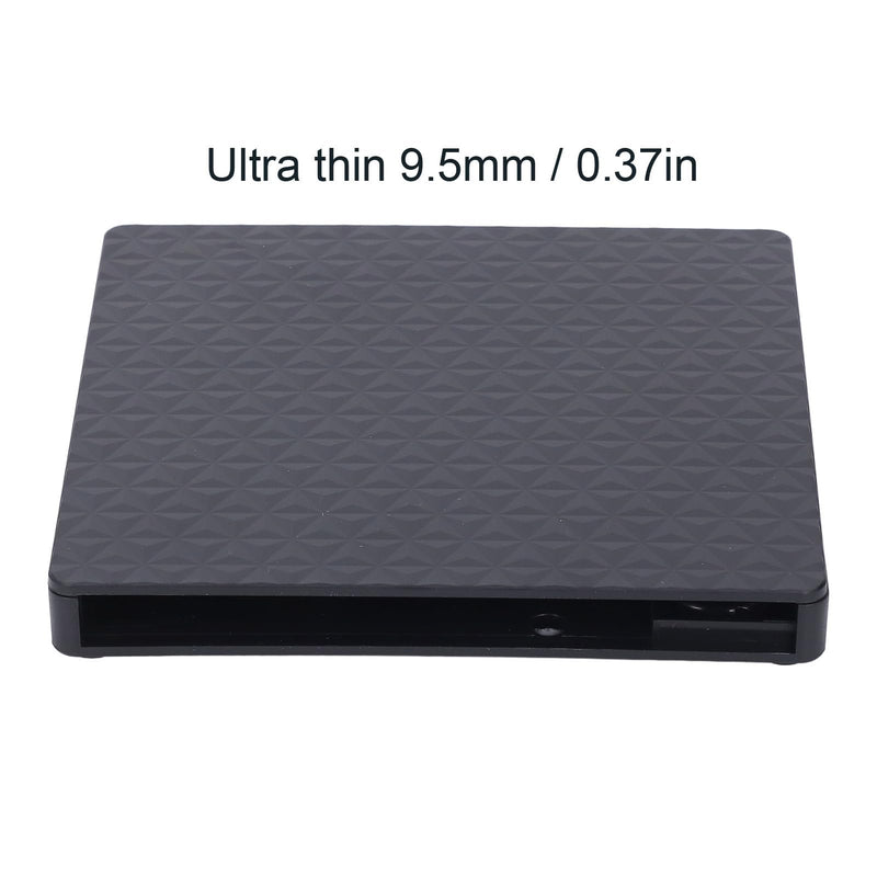 Tangxi External Optical Drive Case, USB 3.0 Type C and Type A Enclosure for 9.5mm CD DVD BD Drives, with Plug and Play Foldable Cable for and