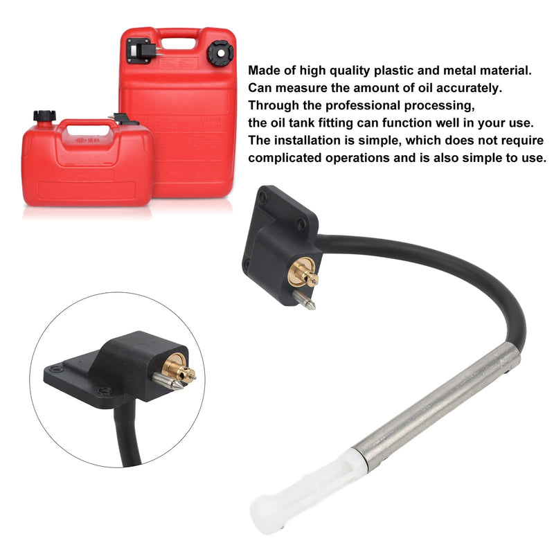 Boat Fuel Tank Connector Fitting Plastic and Metal Marine Fuel Tank Connector Portable 12L 24L Boat Outboard Engine Accessory