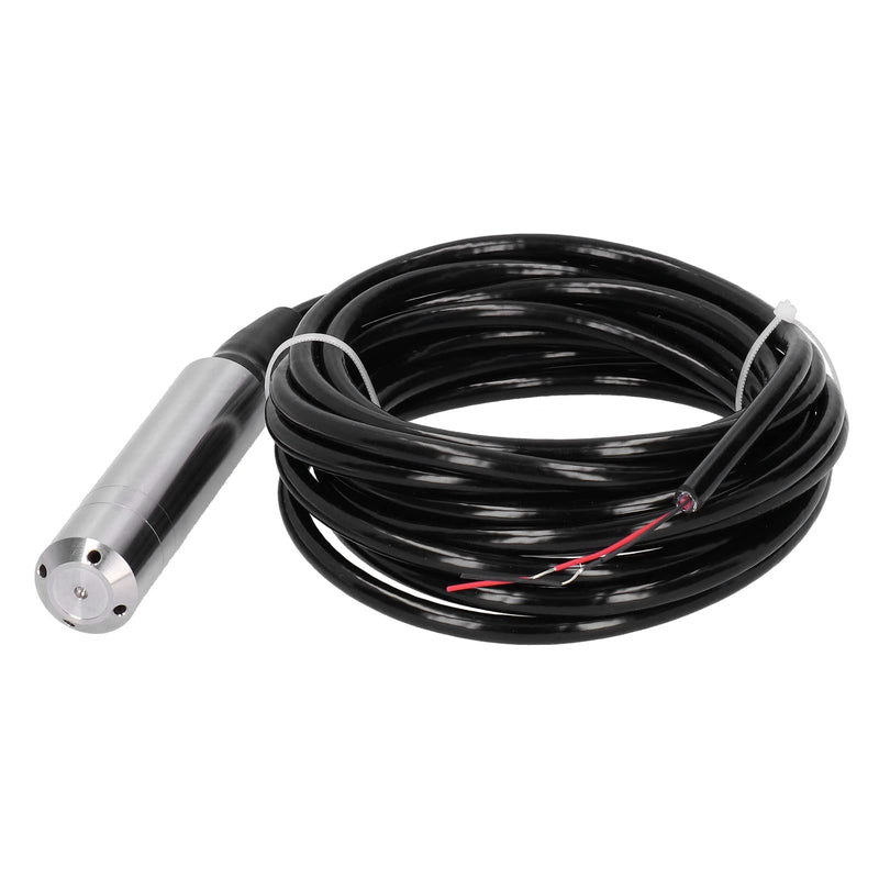4~20MA Liquid Level Transmitter, DC 12V Stainless Steel Water Level Sensor with 5M Cable, Submersible Level Sensor for Water (0-10m) 0-10m