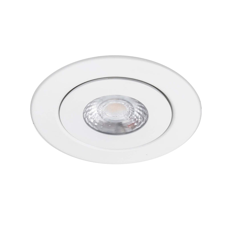 WAC Lighting Lotos 4in LED Round Adjustable Recessed Light 5-CCT Selectable 9W 700 Lumens IC-Rated Airtight 120V-277V Universal in White 4in (Single Light)