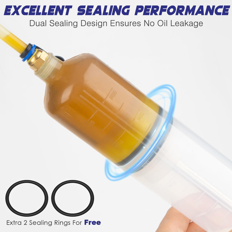 500CC Fluid Extractor, Fluid Syringe Pump, Oil Extractor for Cars Ships Engines Lawn Mowers Fluid Extraction and Filling, with 2 Transparent Hose 500CC