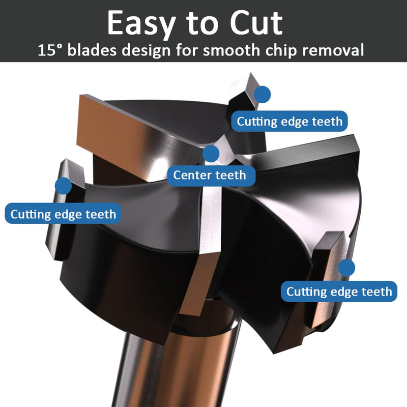 10PCS Forstner Drill Bit,Carbide Tipped Forstner Bit for Hard Wood, Wood Drilling Hole Saw Set Woodworking Hinge Cutter Tool Kits for Wood Plastic Plywood 16-55 mm 10